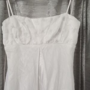 Michaelangelo White Satin Bridal Dress Top